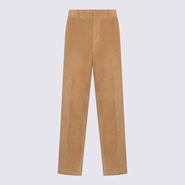 Palm Angels 100% Cotton trousers in beige