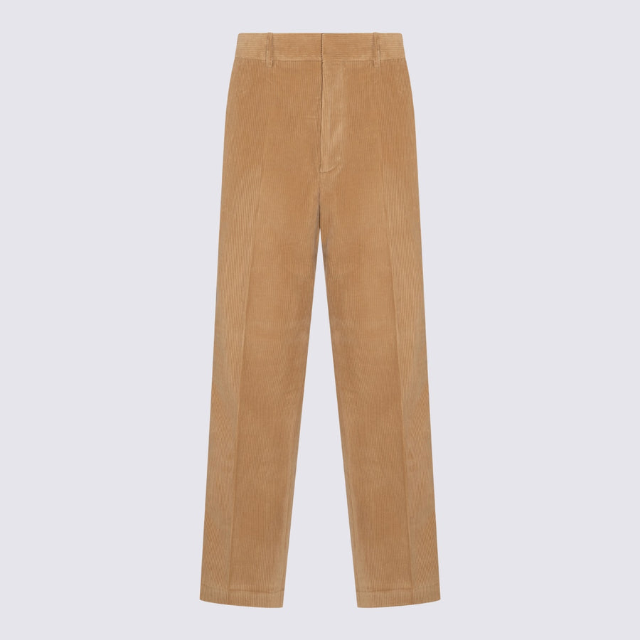 Palm Angels 100% Cotton trousers in beige