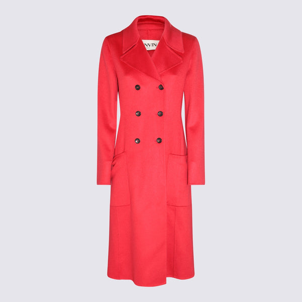 Lanvin 100% wool coat in red