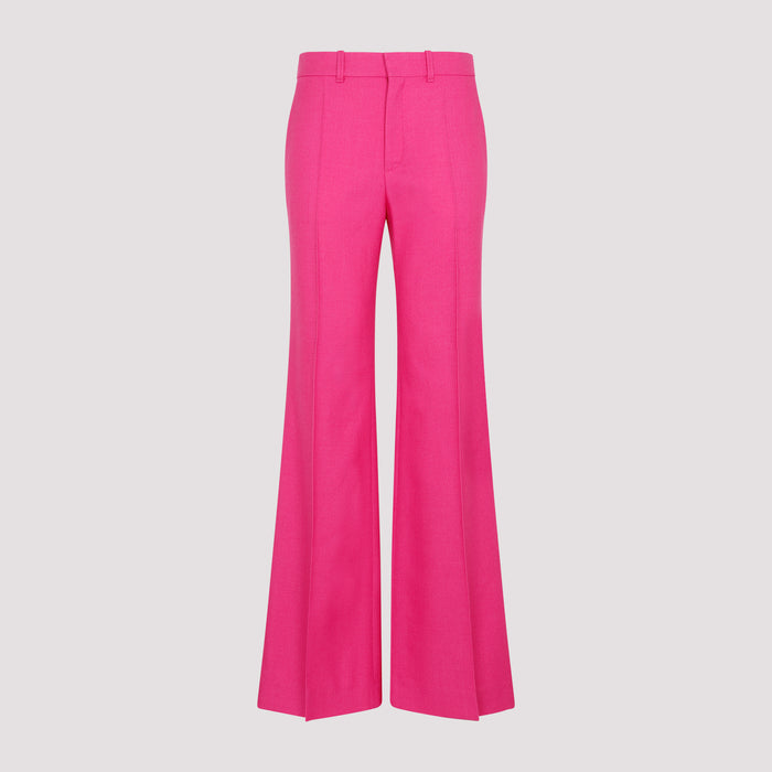 Chloé Pants Pink & Purple Wool Silk Cashmere