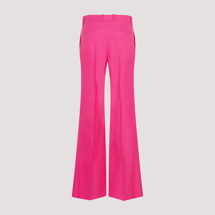 Chloé Pants Pink & Purple Wool Silk Cashmere