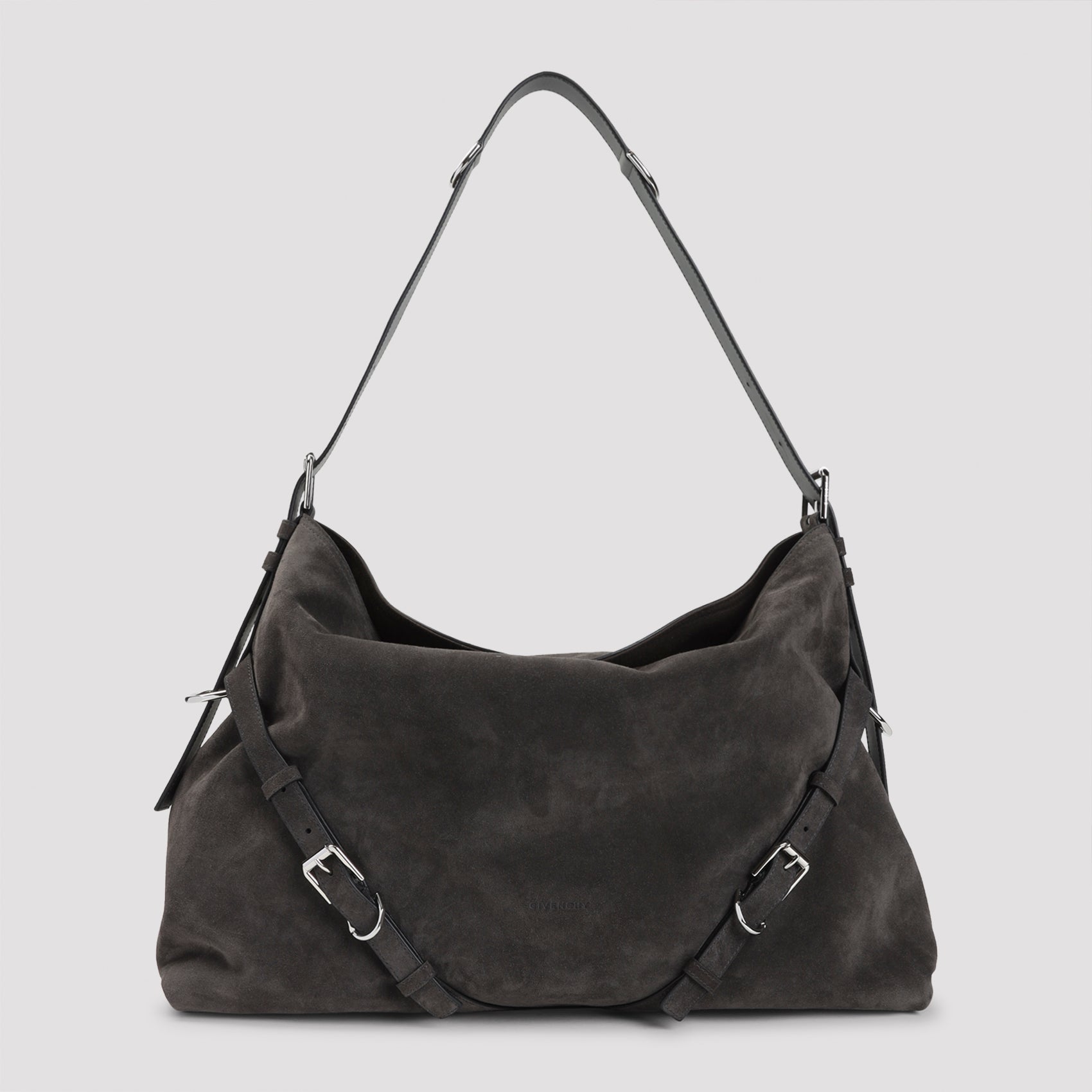Voyou Large Bag Grey Calf Leather