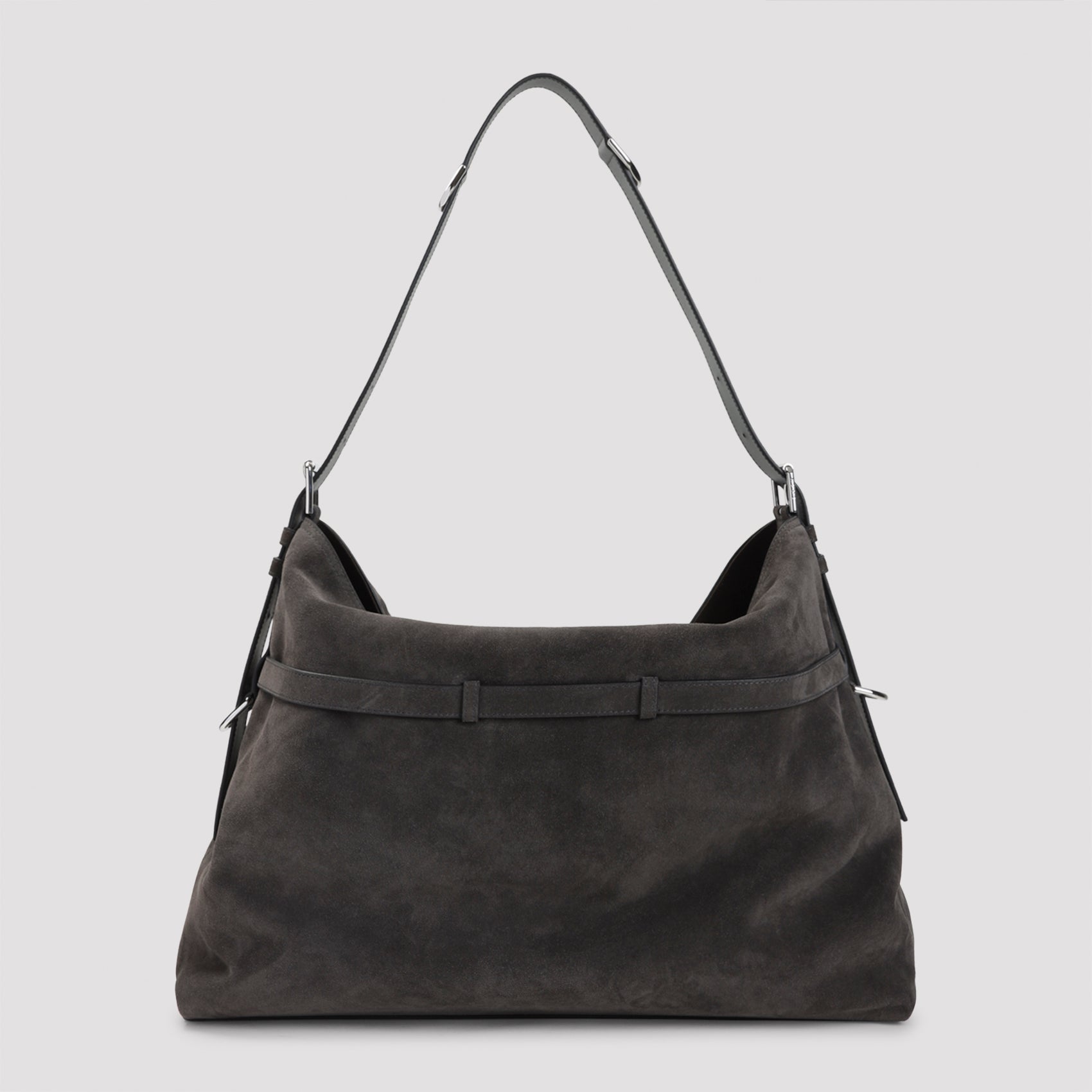 Voyou Large Bag Grey Calf Leather