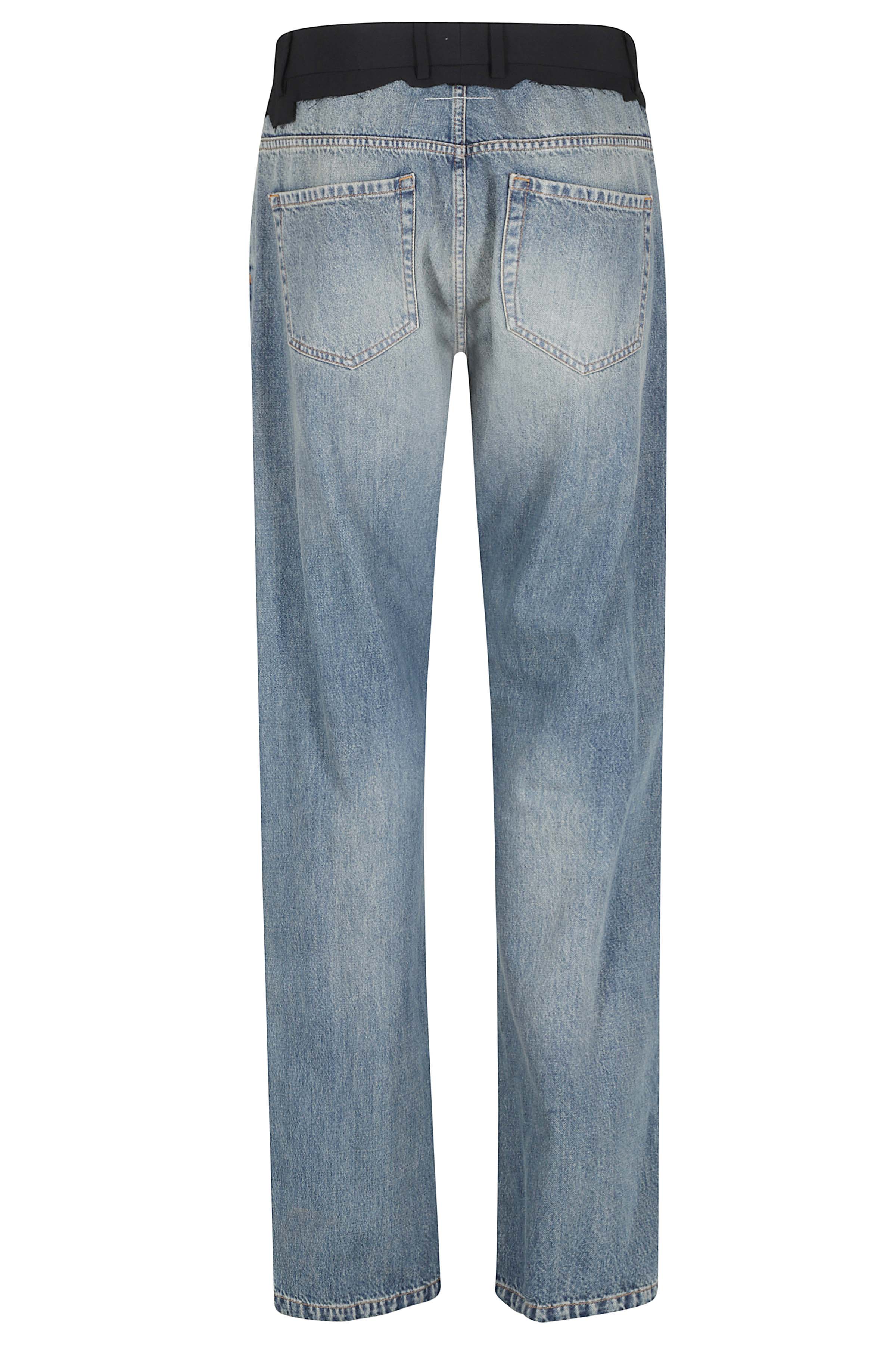 Pantalone 5 Tasche Blue Cotone Pantaloni