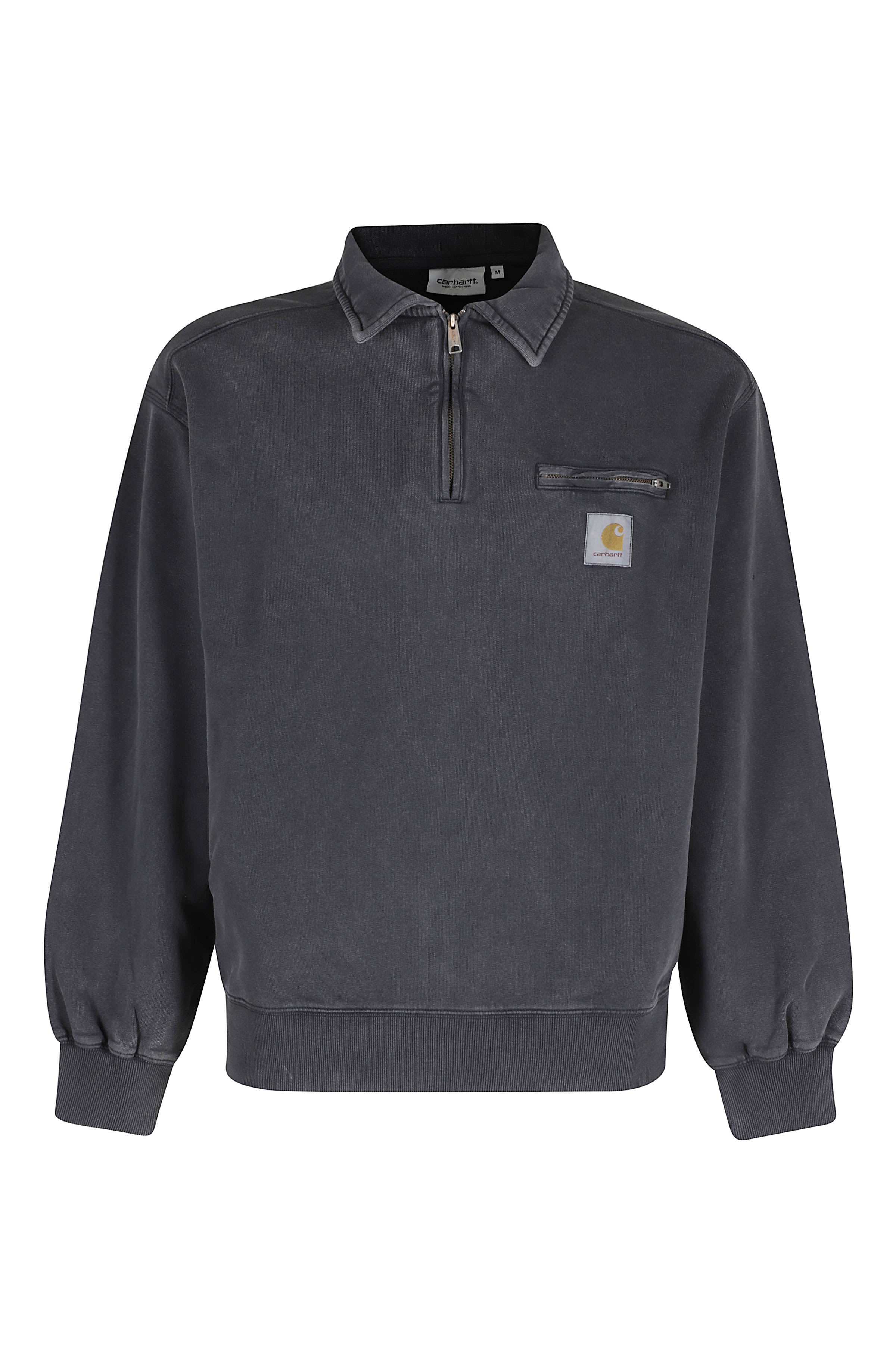 Half Zip Detroit Sweatshirt Black Cotone Felpa