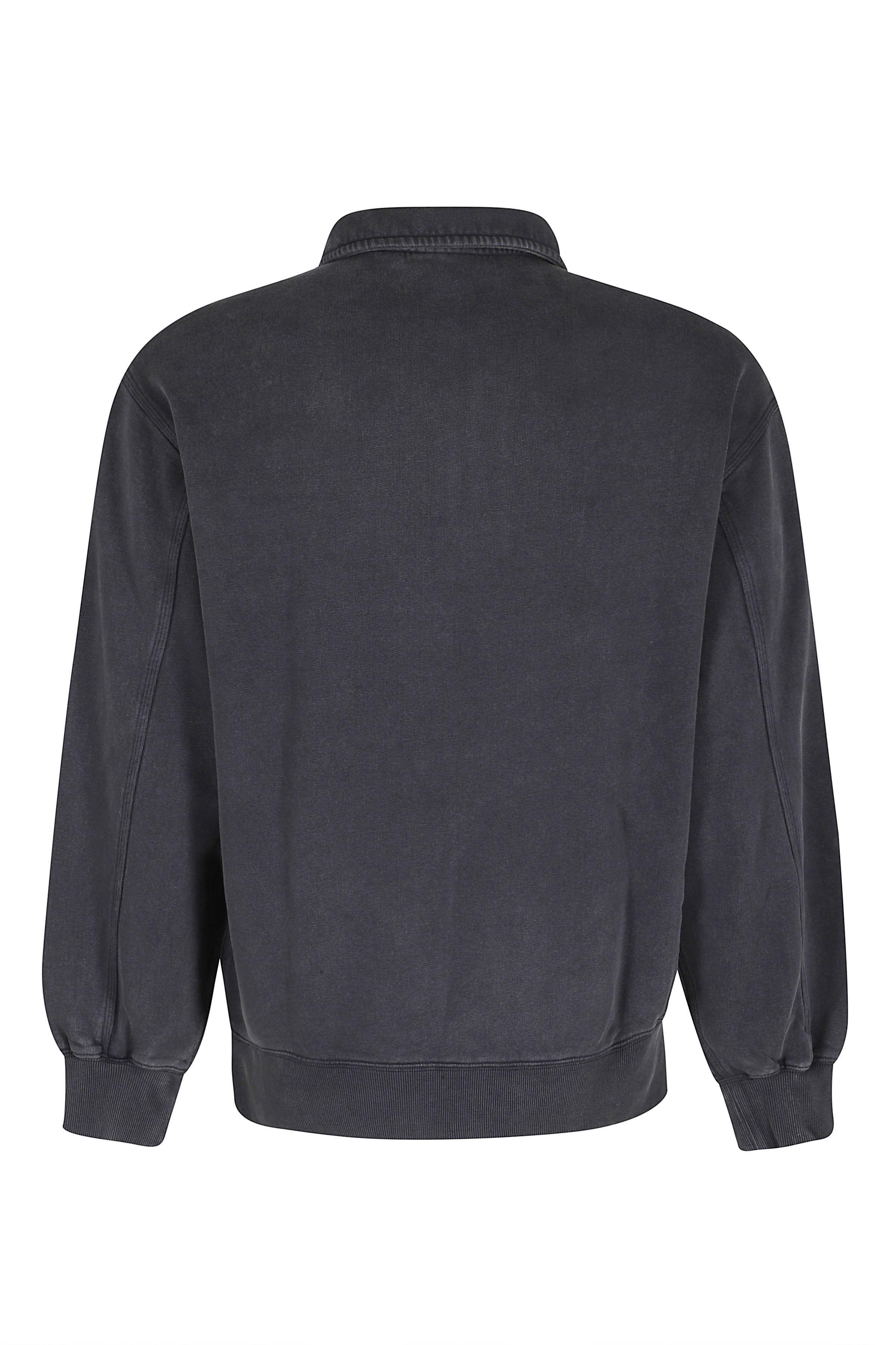 Half Zip Detroit Sweatshirt Black Cotone Felpa