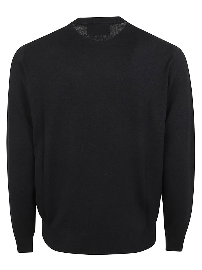 Round Neck Pullover Blue Se Co Maglia