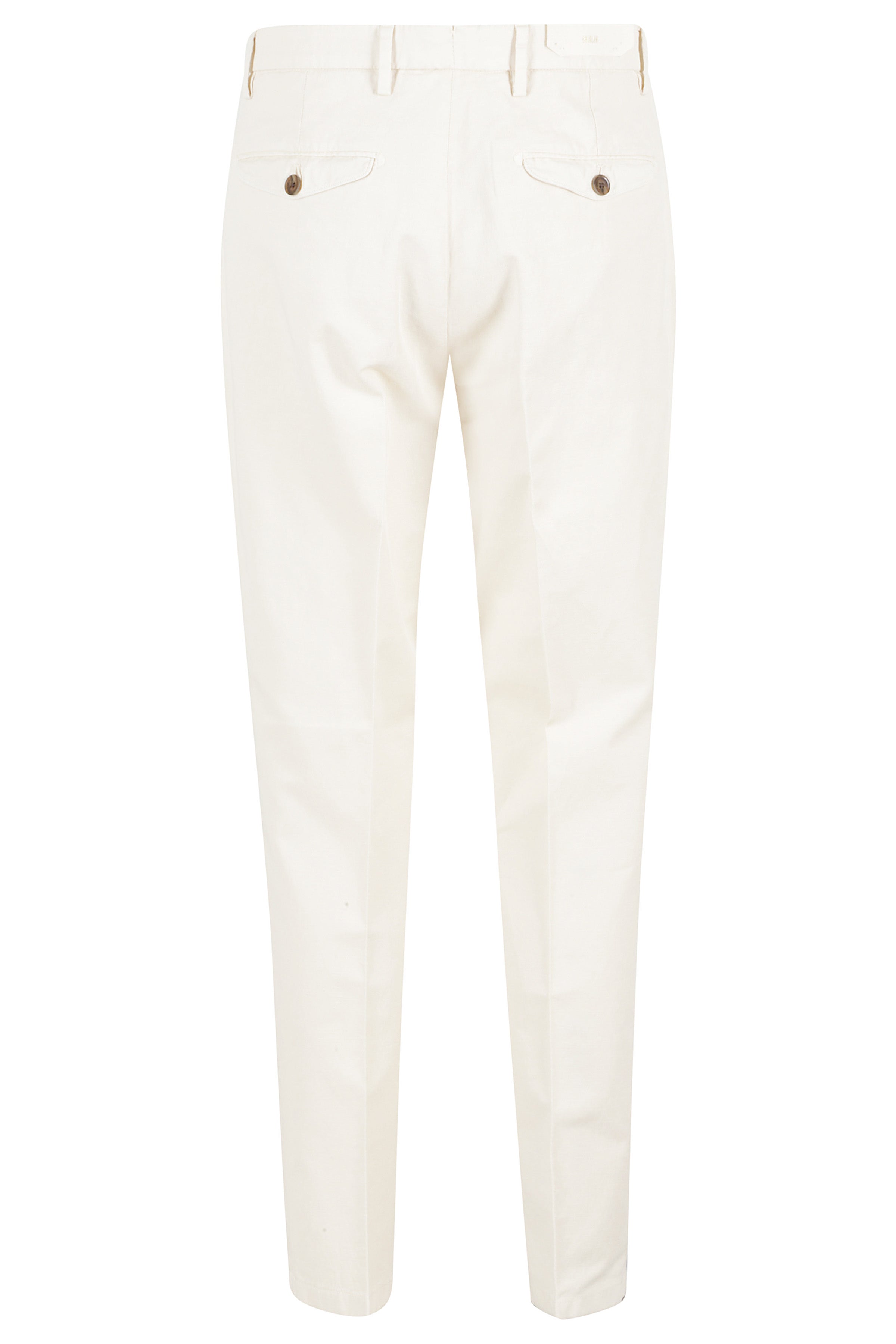 Pant Doppia Pinces Cotone Lino Nude & Neutrals Cotone-lino-elastan Pantaloni