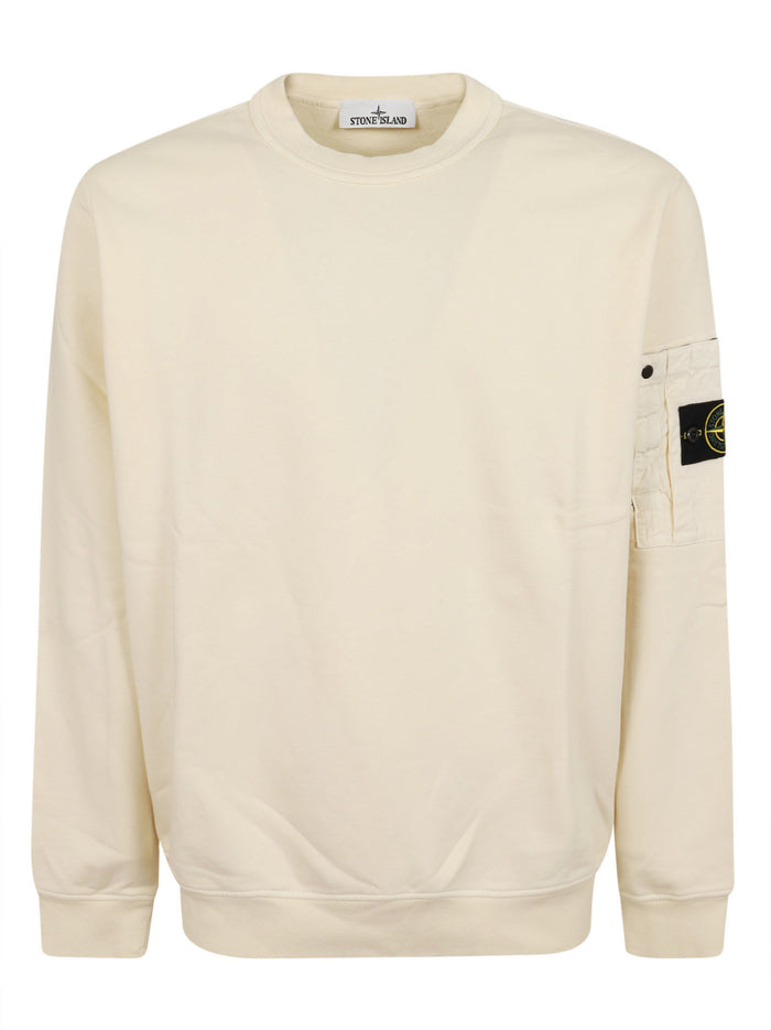 Sweatshirt White Cotone - Tasca: Felpa