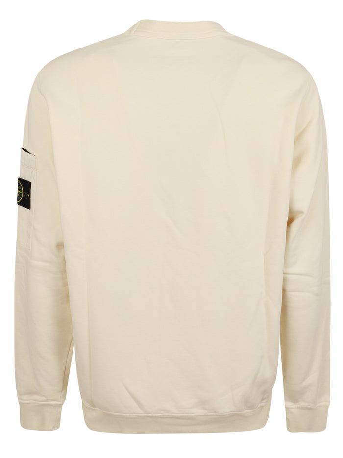 Sweatshirt White Cotone - Tasca: Felpa