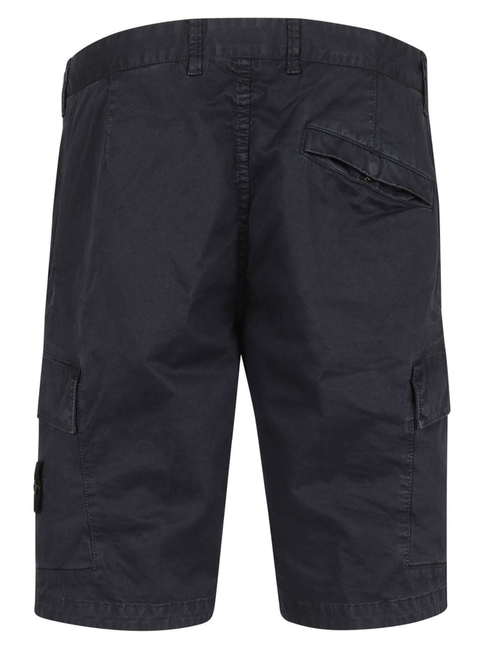 Bermuda Blue Cotone + Elastan Pantaloni