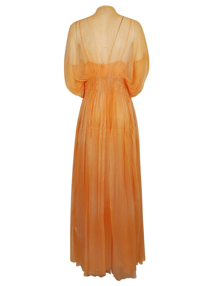 Long Dress Multicolour Silk Abito