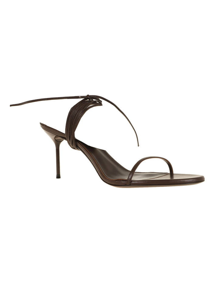 Lidia Lace Up Sandal 70 Brown Calfskin Calzature