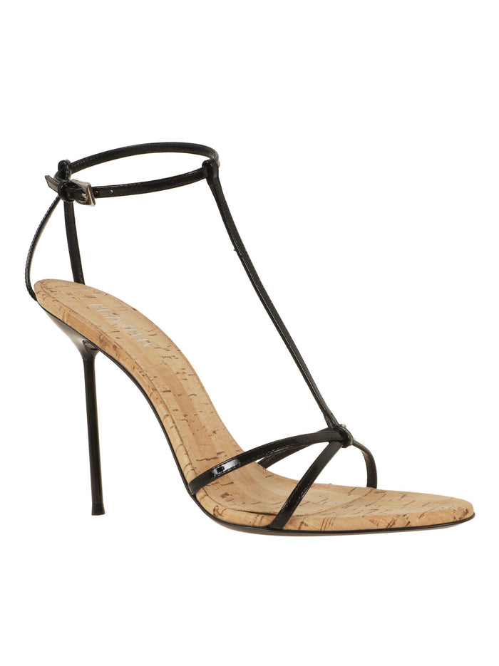 Lidia T-strap Sandal Black Calfskin Calzature