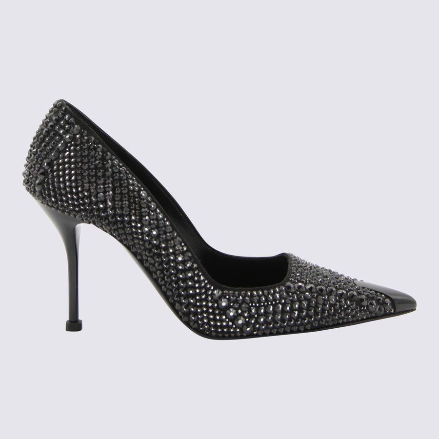 Alexander McQueen 68% viscose heel in black