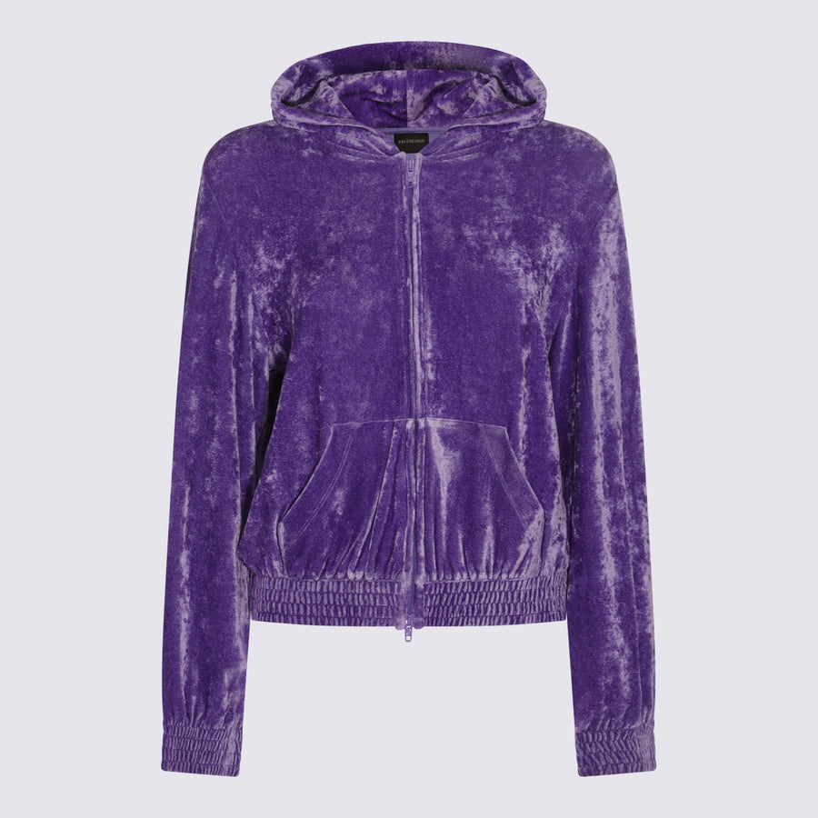 Balenciaga 79% Viscose hoodie in purple