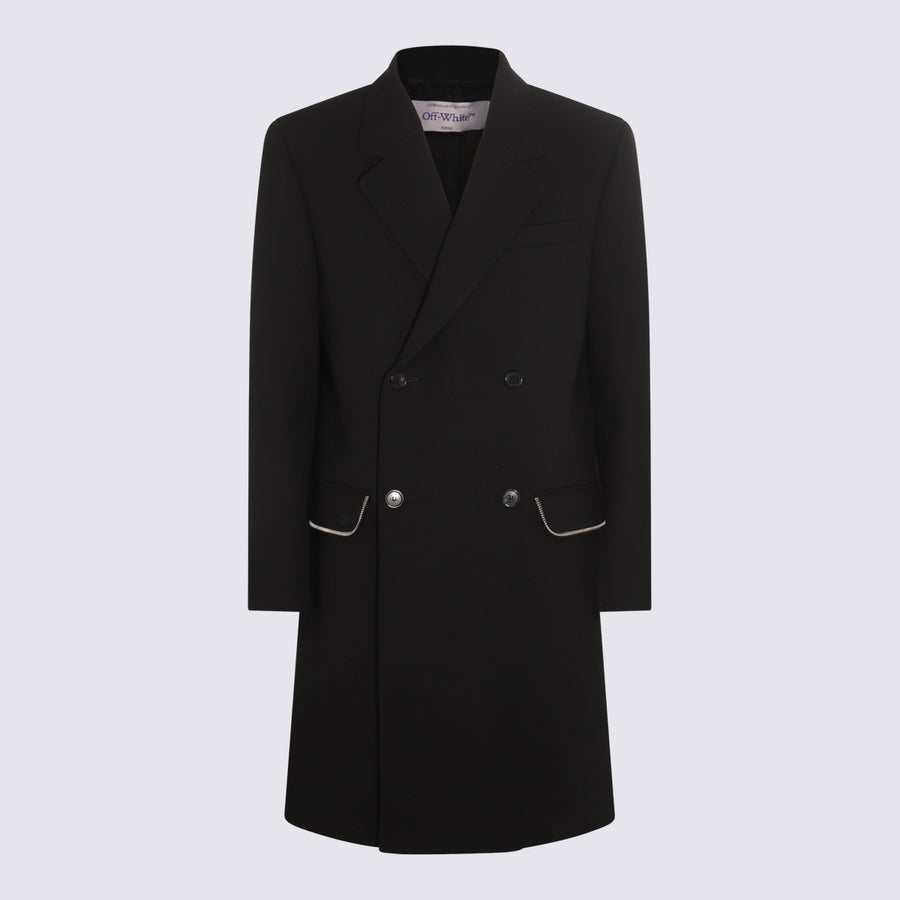 Off-White 100% Wool coat in black