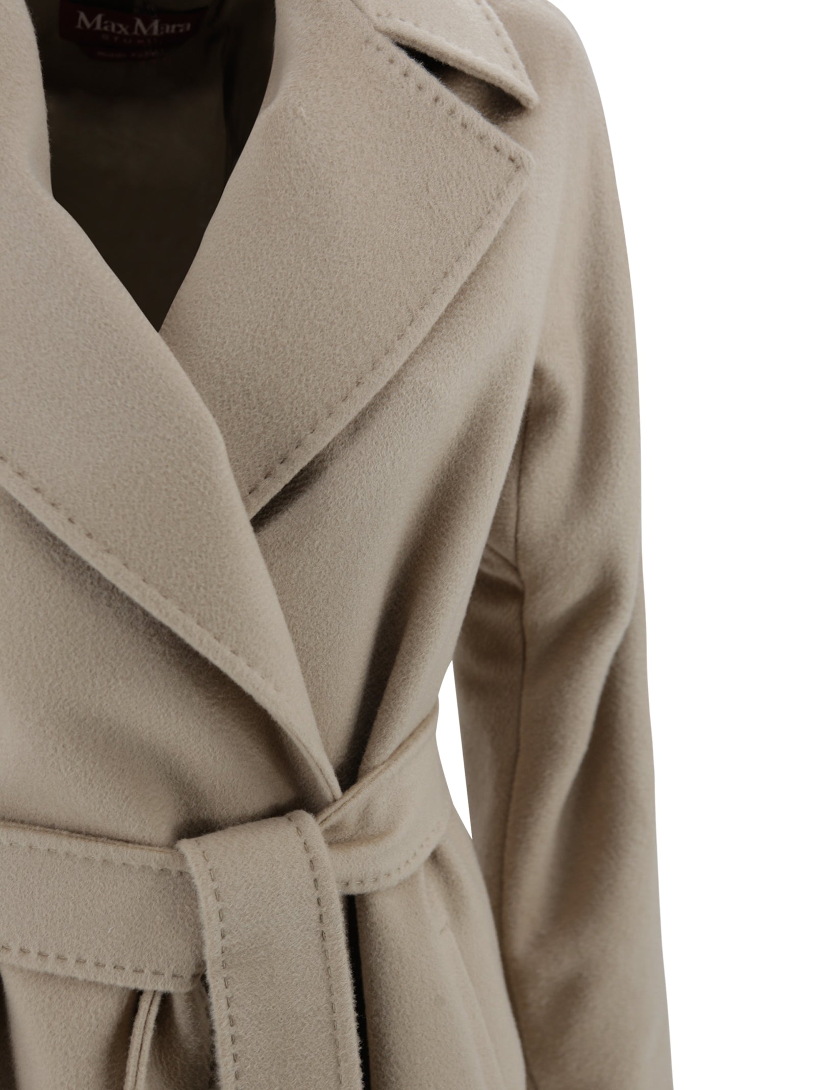 Max Mara Studio Coats Cammello Wool