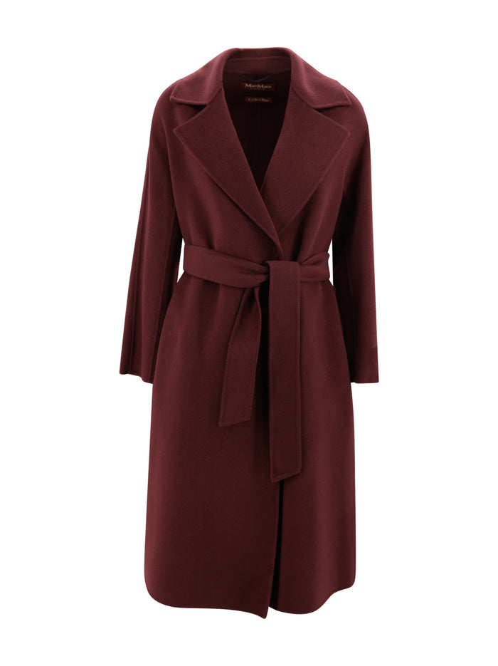 Max Mara Studio Coats Bordeau Virgin Wool