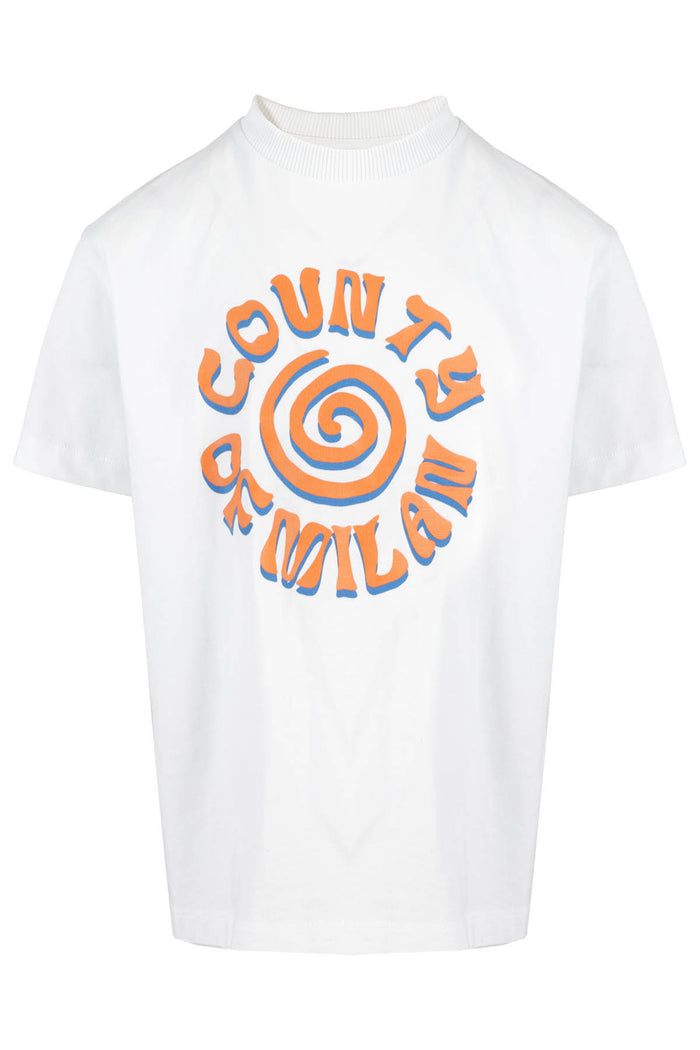 Spiral County White Cotone T-shirt