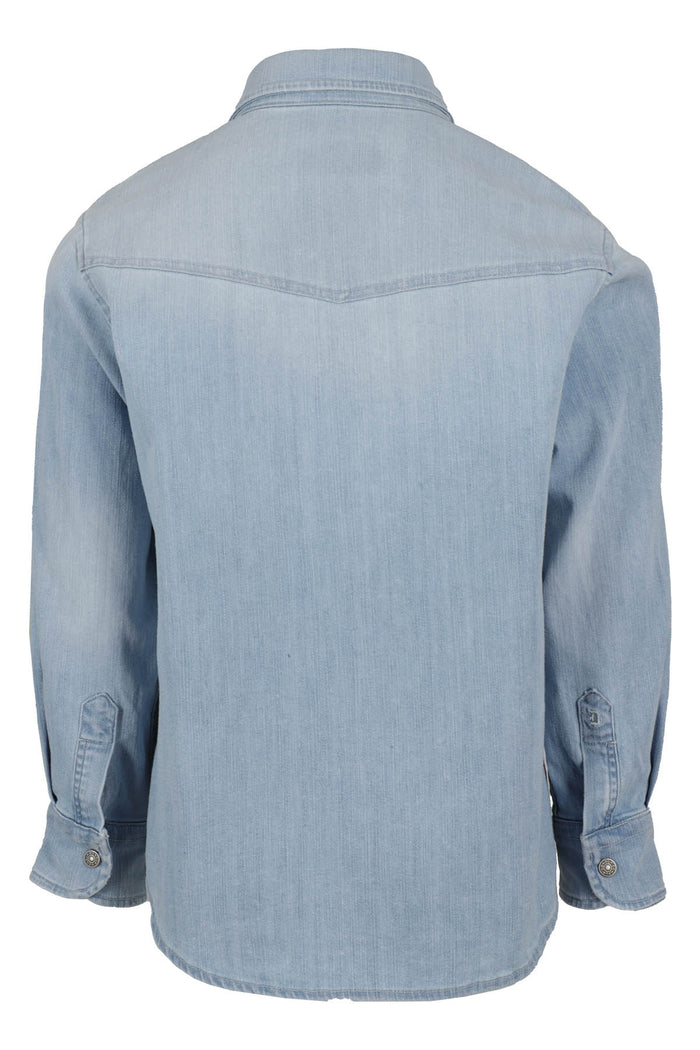 Coreana Blue Cotone Elastico Camicia