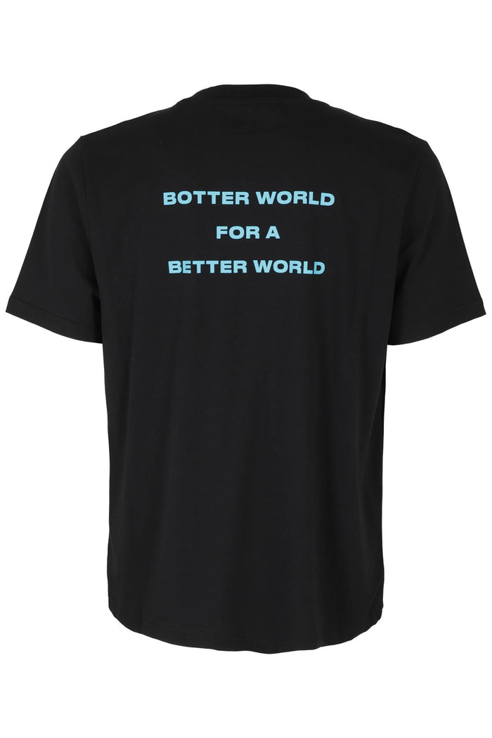 Ss Seacell World Black Cotone Cly T-shirt