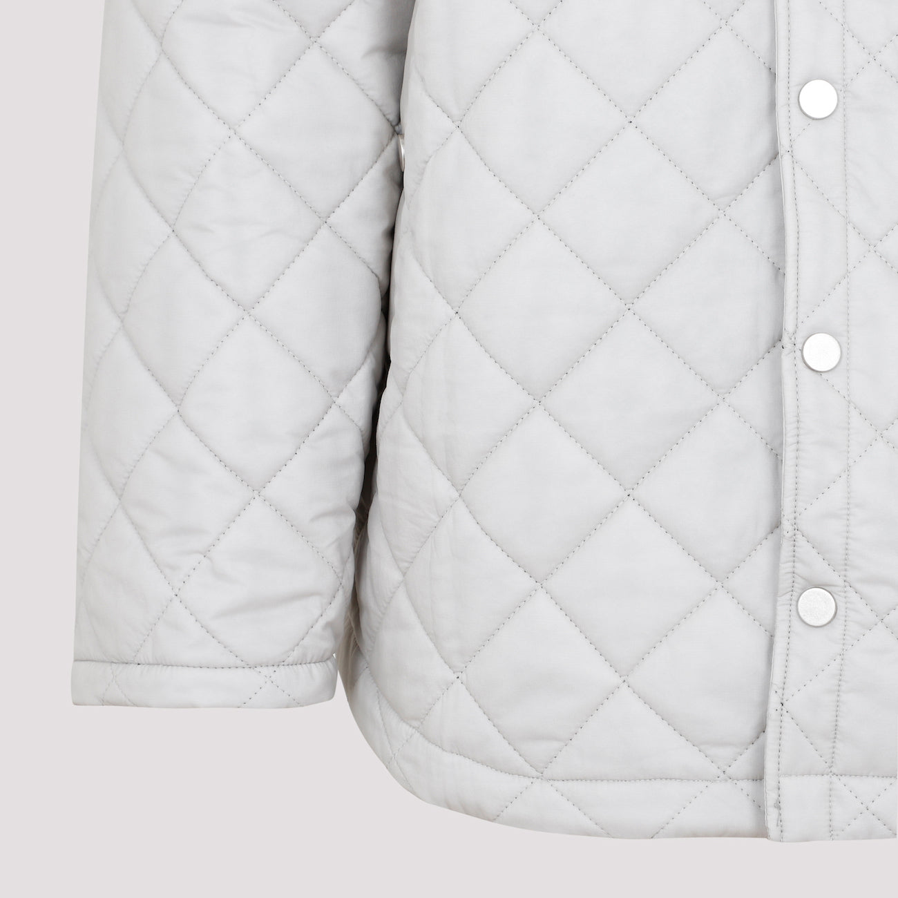 Quilted Shirt Grey Polyamide Cotton