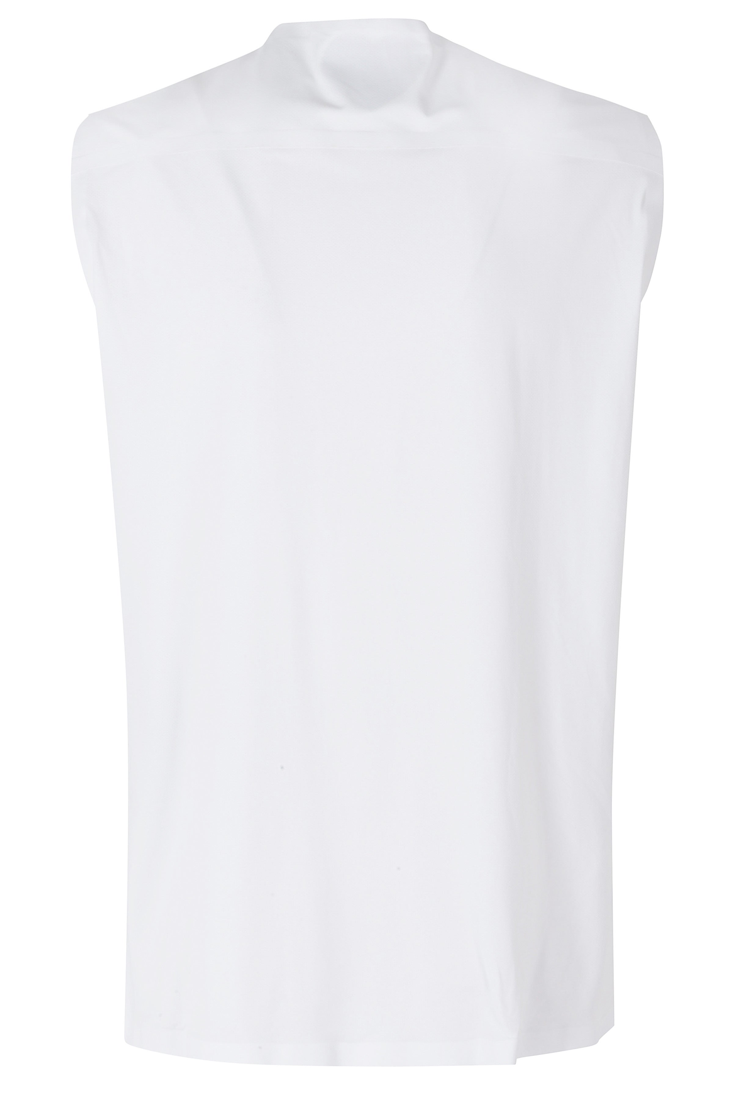 Oxford Sleeveless Shirt White Poliammide Elastane Top