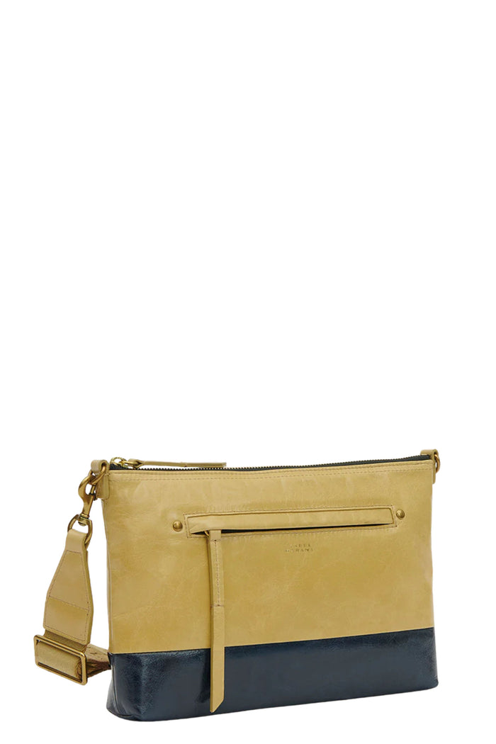 Nessah Gd Yellow & Orange Cow Leather Borsa