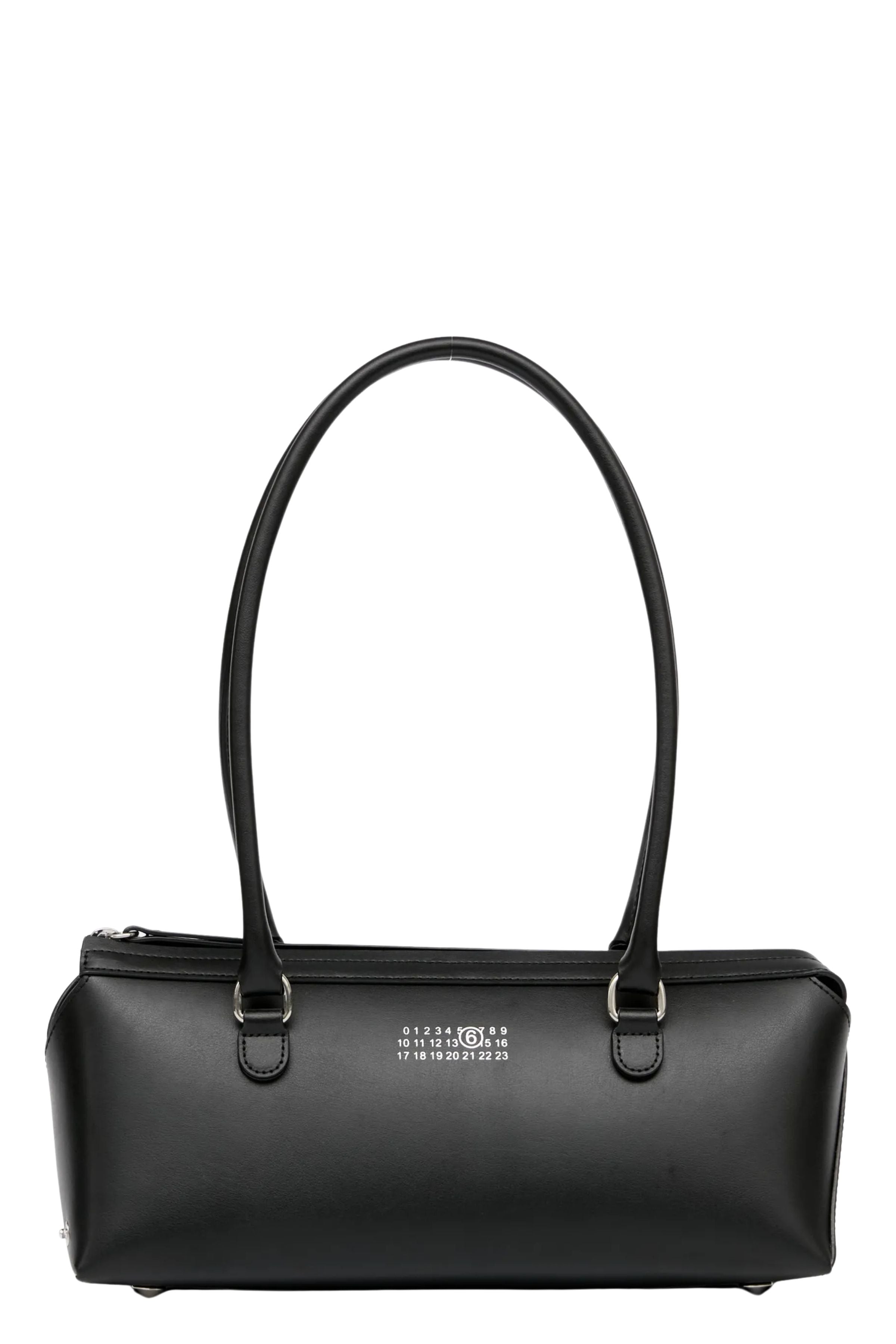 New Bauletto J Medium Black Leather Borsa