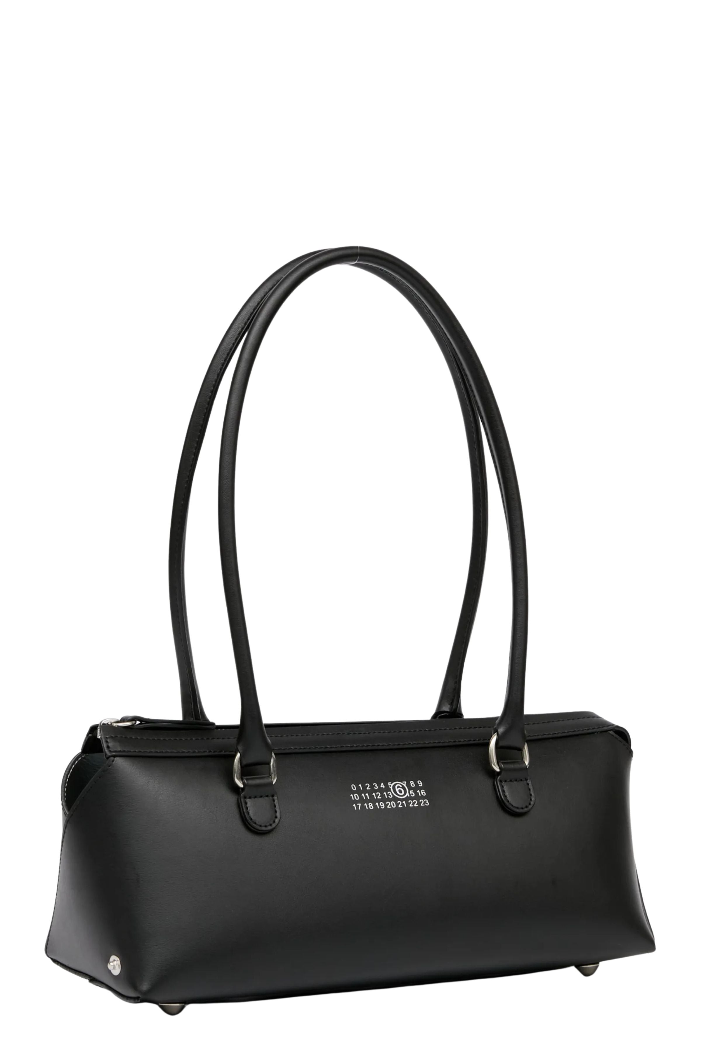New Bauletto J Medium Black Leather Borsa