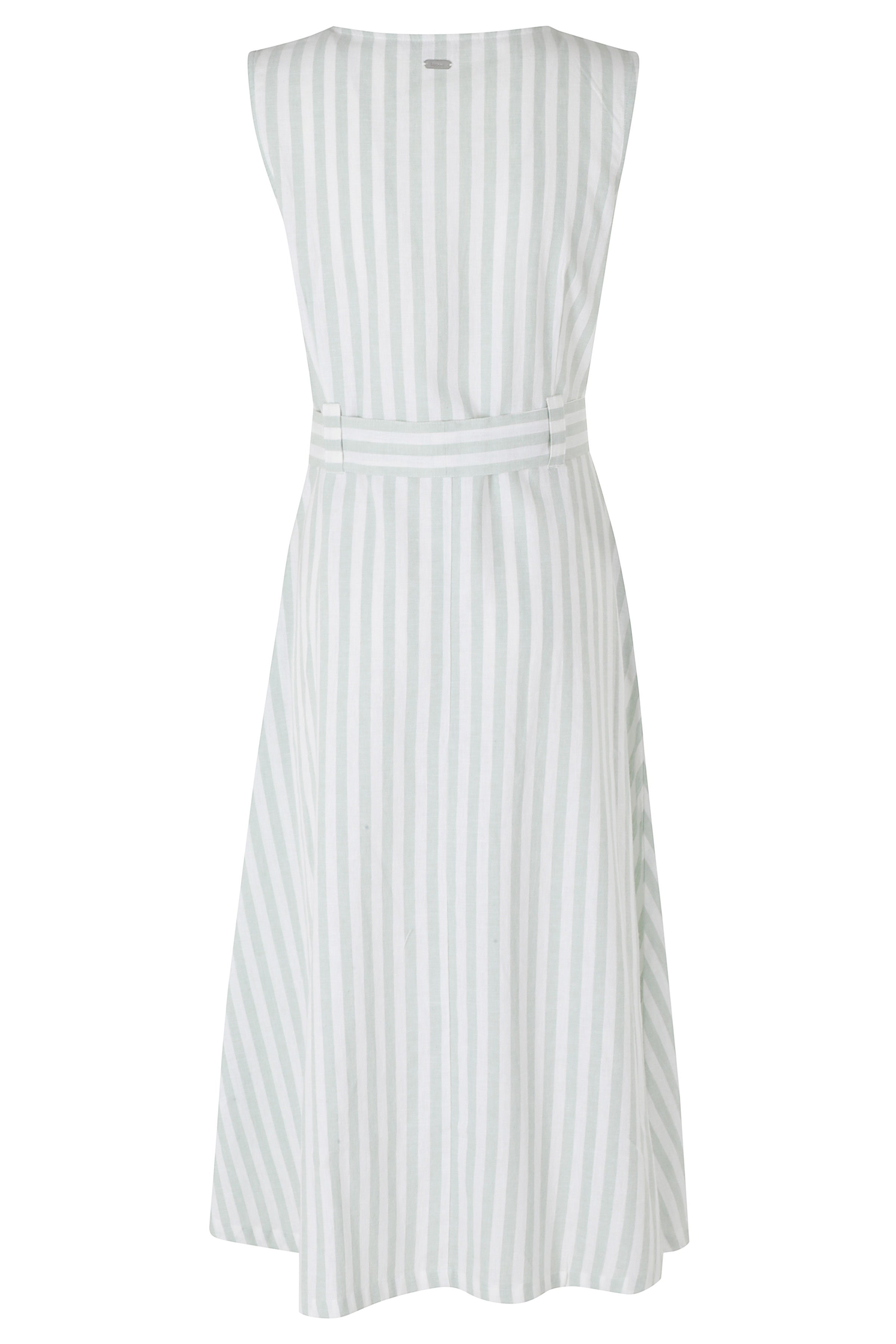 Inez Midi Dress Grey Cotone Lino Abito