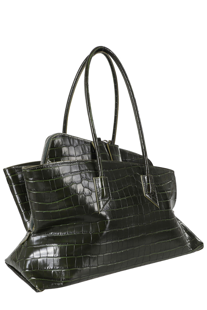 La Passeggiata Medium Green Pelle Borsa