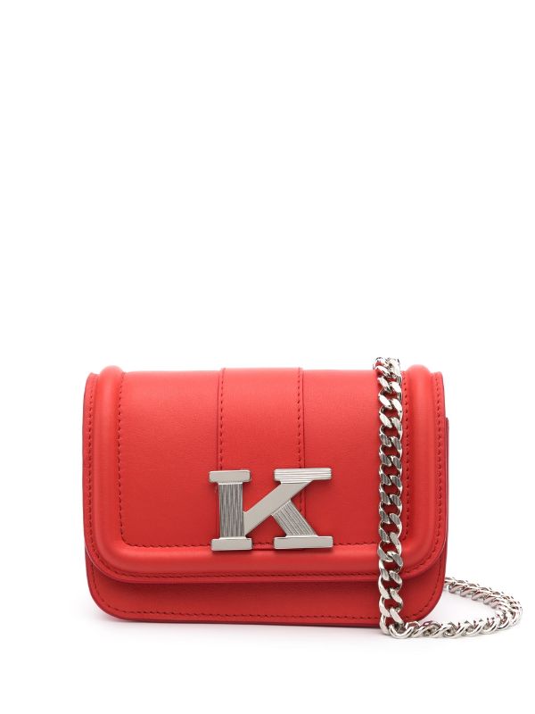 Kiton Outer: Lamb Skin 100% mini bag in scarlet