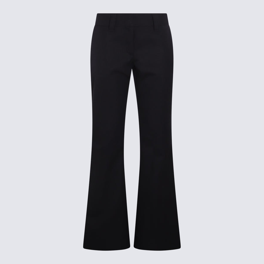 Palm Angels 55% Polyester trousers in navy