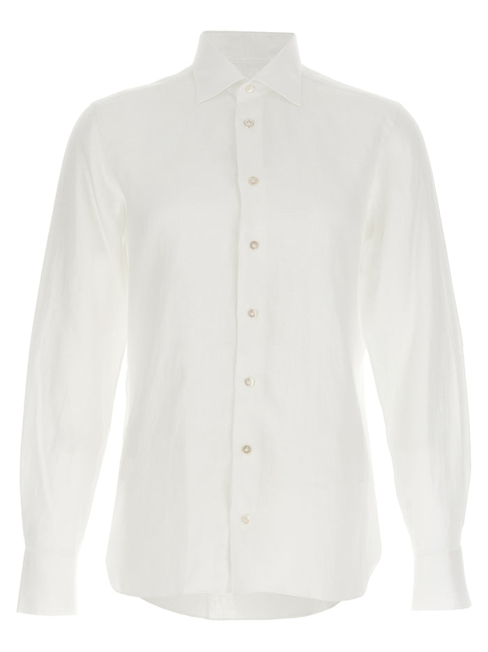 Nigel shirt White Linen Shirt, Blouse