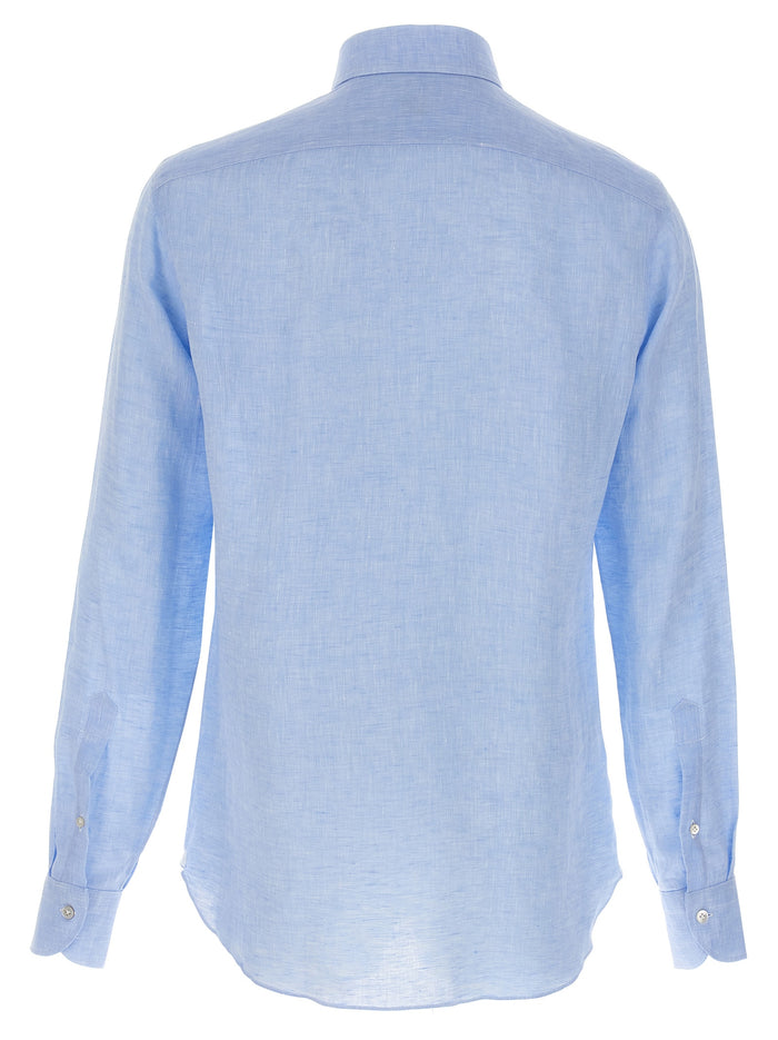 Nigel shirt Light Blue Linen Shirt, Blouse