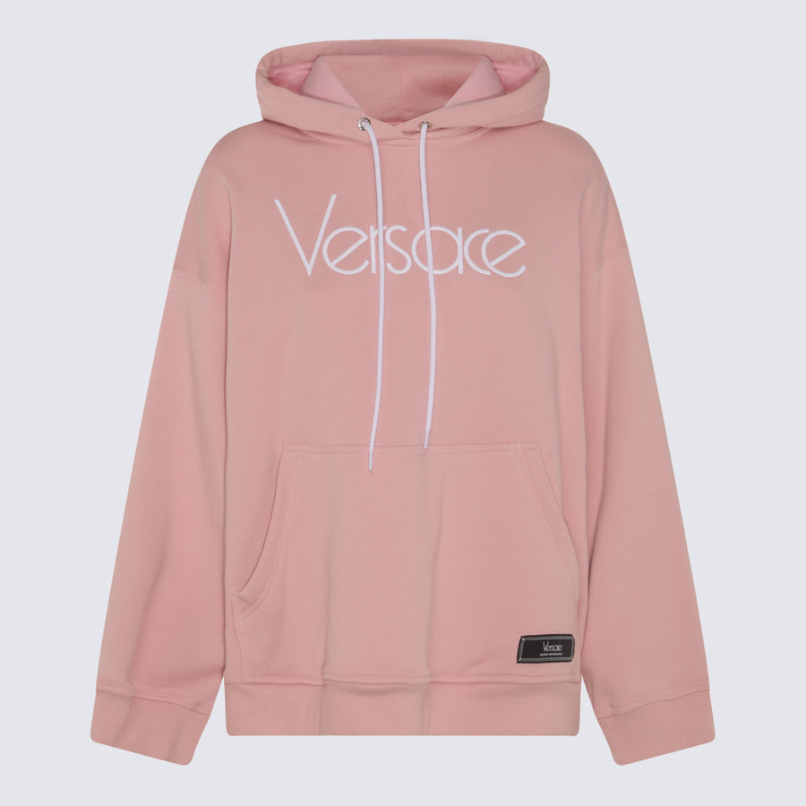 Versace 100% cotton hoodie in pink