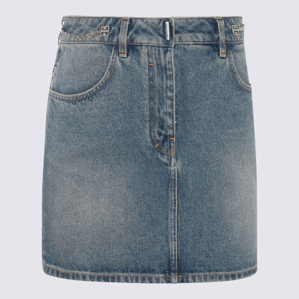 Givenchy 100% Cotton skirt in blue