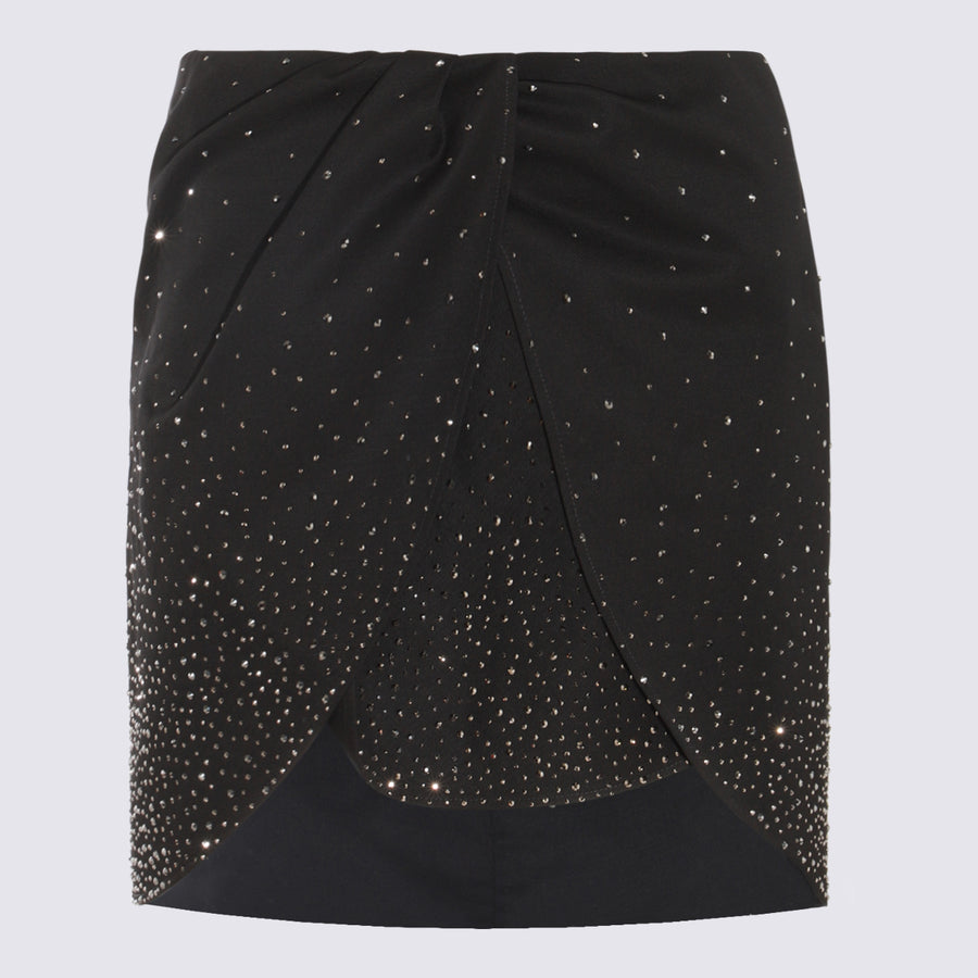 Off-White 100% viscose skirt in black