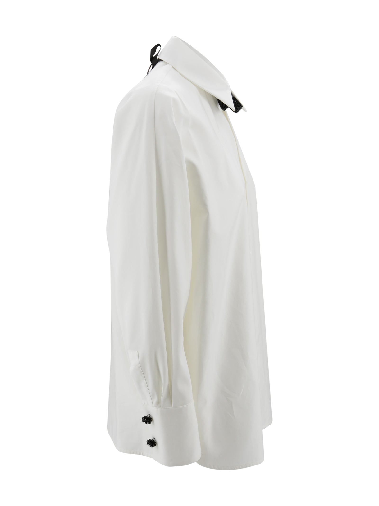 Max Mara Studio Shirts Bianco Cotone