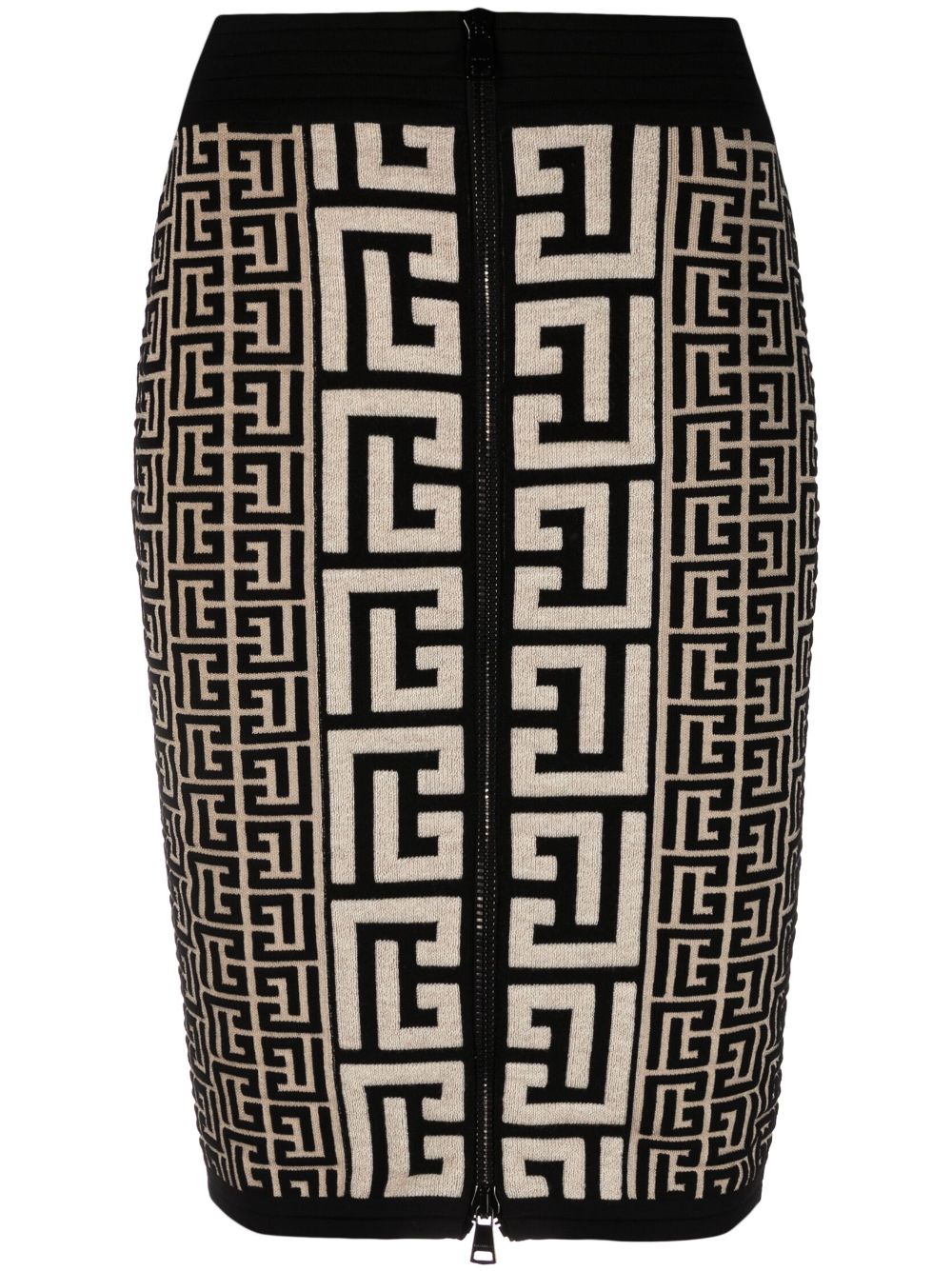 Monogram Knit Skirt White Wool | Gonna