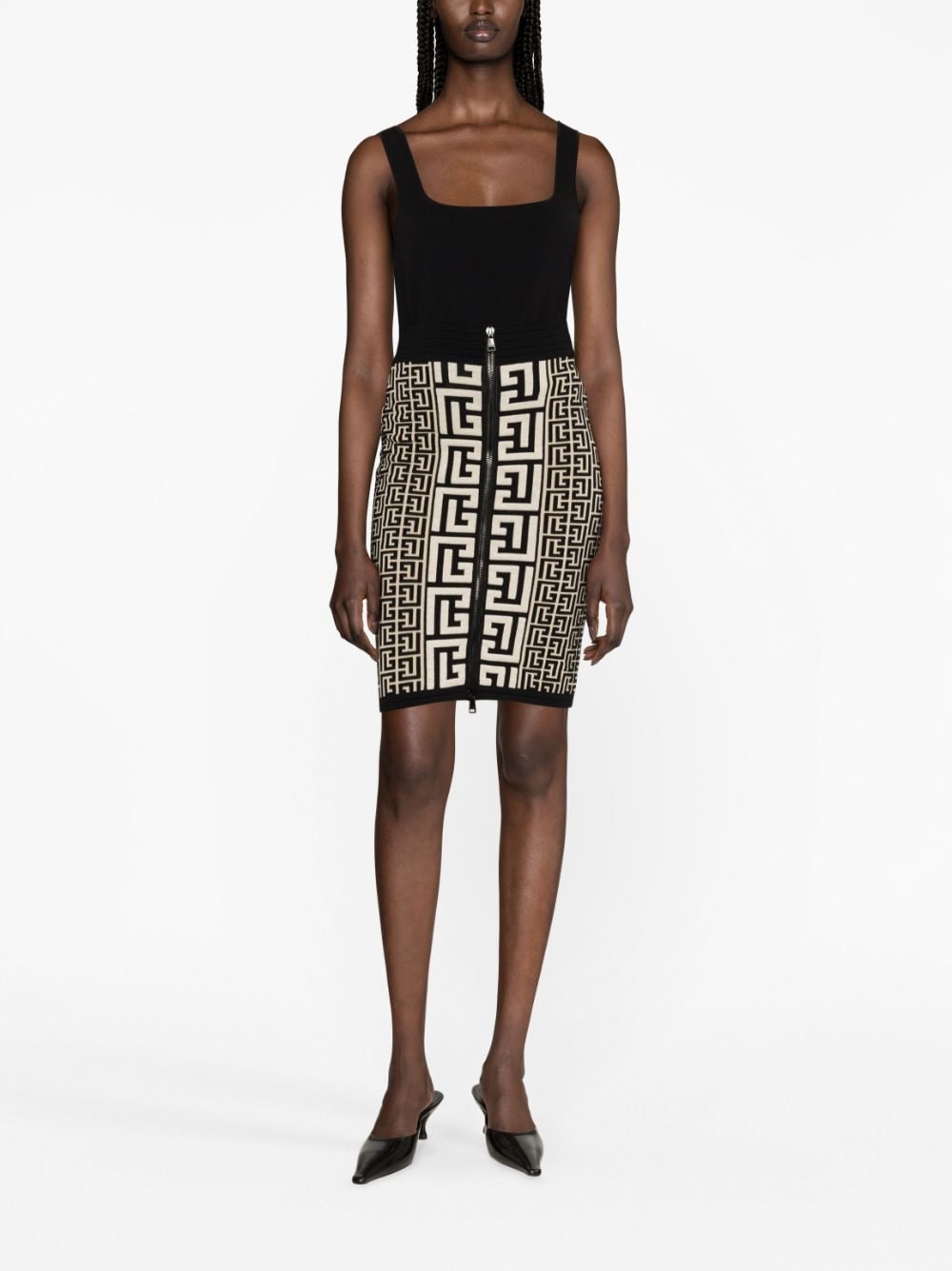 Monogram Knit Skirt White Wool | Gonna