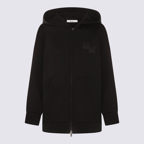 Max Mara 100% Wool hoodie in black