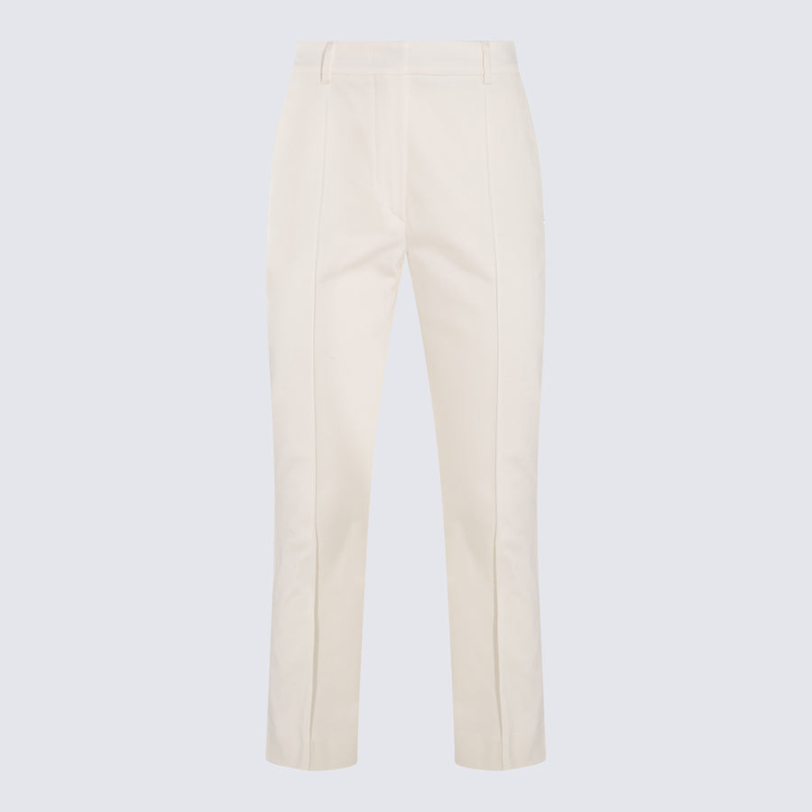 Sportmax 97% Cotton trousers in beige