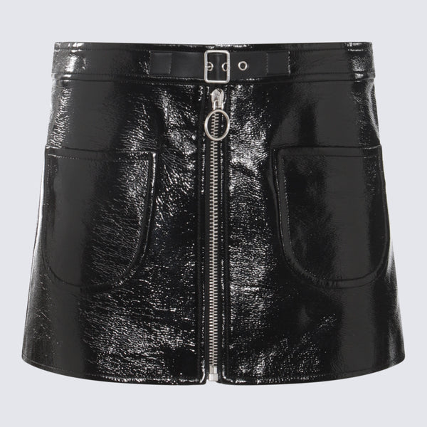 Courreges 88% Cotton skirt in black