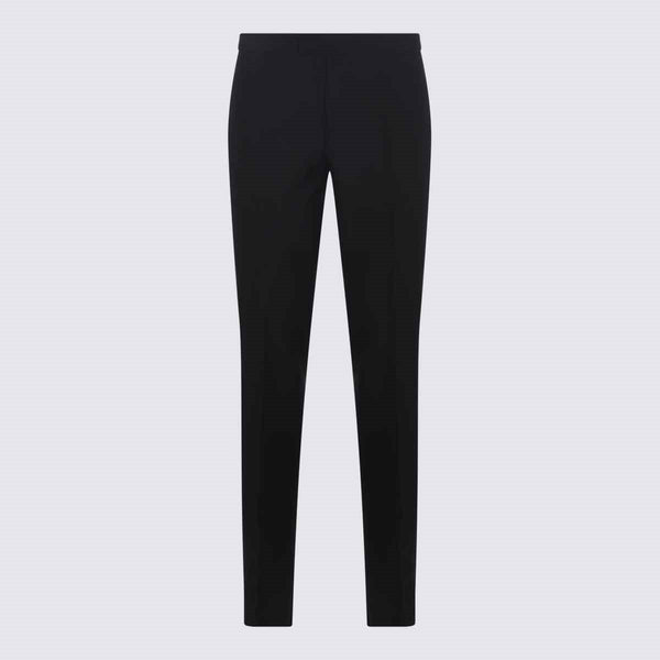Versace 72% Wool trousers in black