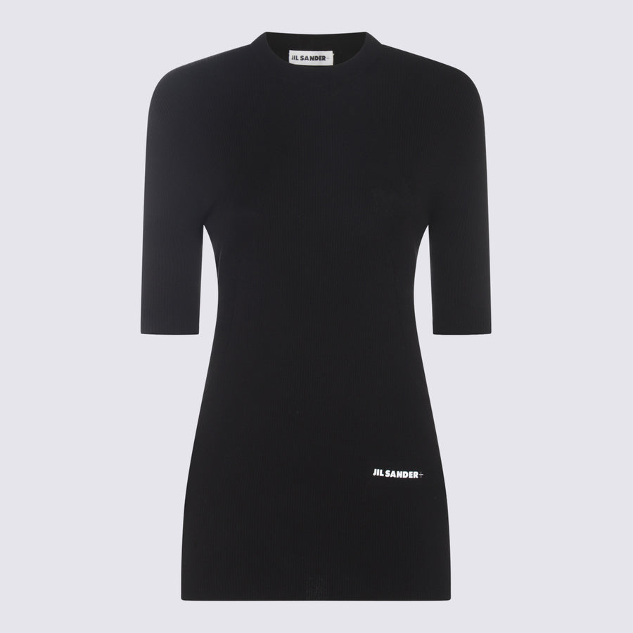 Jil Sander 100% Cotton sweater in black
