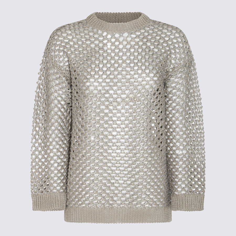Valentino 85% Linen sweater in beige