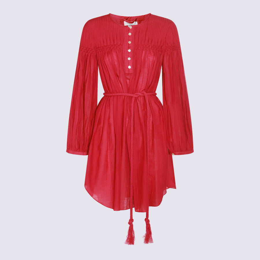 Marant Etoile 80% Cotton dress in red